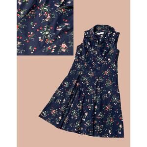 Size 10 Chetta B Floral Sleeveless Dress Strawberry Cottagecore